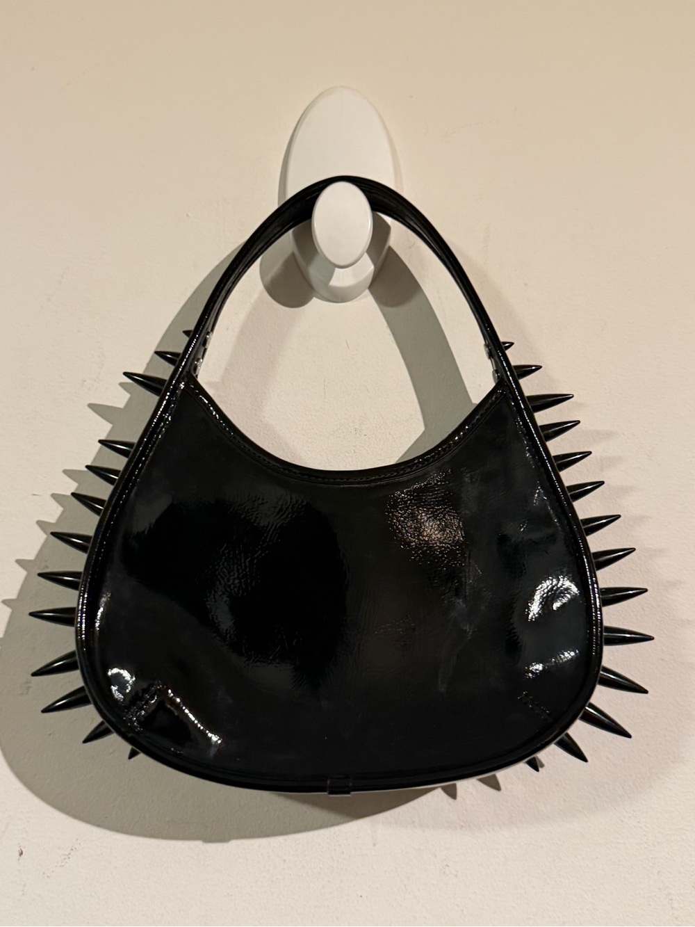 Coach coachtopia Black Spike Patent Shoulder Bag -